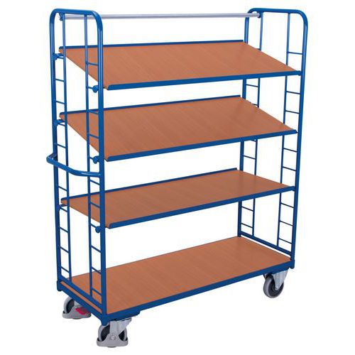 Carro alto ergonómico com 4 plataformas em madeira – Capacidades de 250 e 400 kg