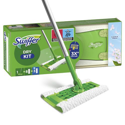 Kit de mopa e toalhetes 8 secos/3 húmidos – Swiffer