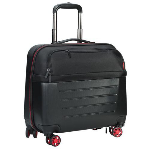 Mala piloto tipo trolley multifunções 4 rodízios com estrutura em ABS – Sign