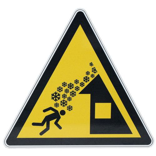 Painel de perigo – Queda de neve da cobertura – alumínio 200 mm