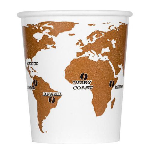 Copos em cartão World Map – 11.5 a 40 cl
