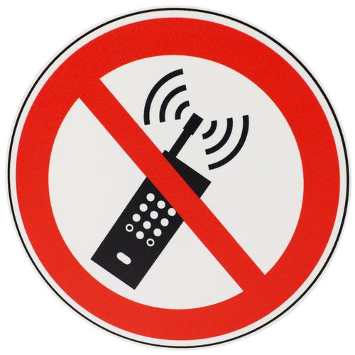 Painel – Proibido ligar telemóveis – PVC – Manutan Expert