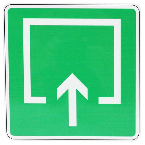 Painel de evacuação de área segura em alumínio 200 x 200 mm – Manutan Expert