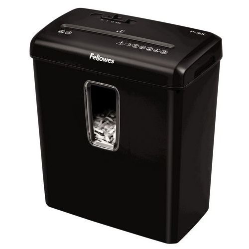 Destruidor de documentos P30C – 6 folhas, corte cruzado P4 – Fellowes