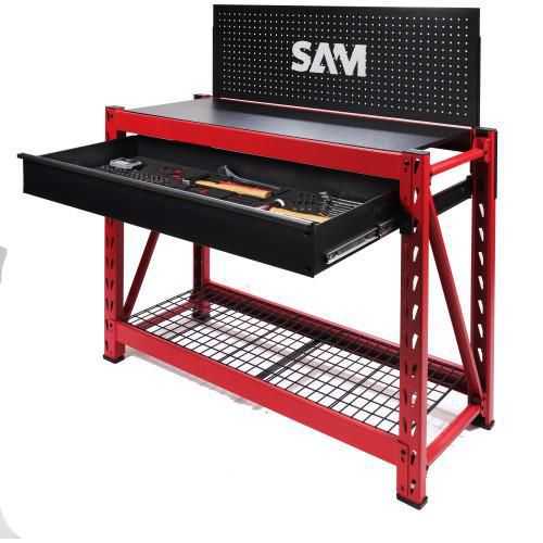 Bancada de trabalho auxiliar de mecânica extremamente compacta equipada com ferramentas – SAM