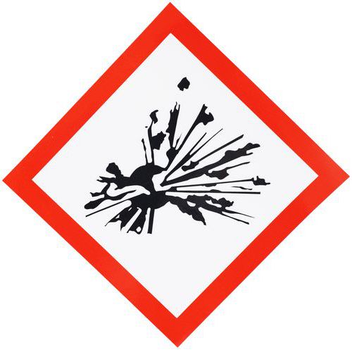Painel CLP – Risco de explosão – adesivo 120x120 mm