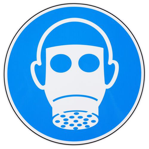 Painel de obrigação – Proteção das vias respiratórias – adesivo
