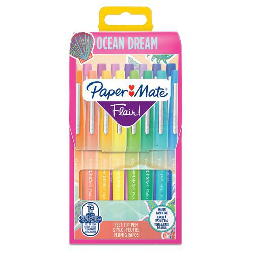 Conjunto de 16 canetas de feltro Flair™ Paper Mate Océan Dream – Paper Mate