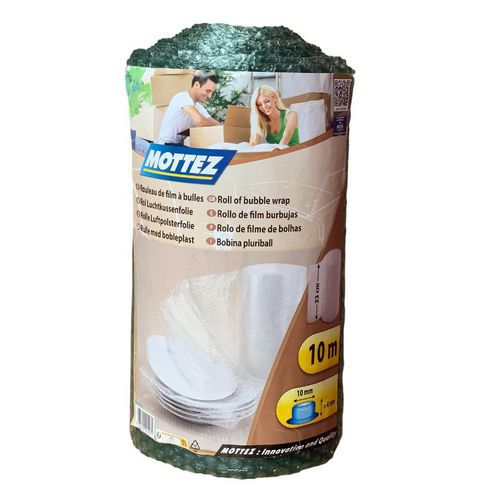Rolo de película de proteção de bolhas de 10 m x 33 cm – Mottez