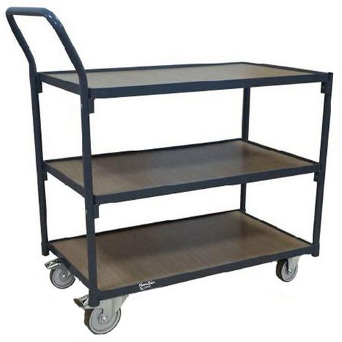 Carro com 3 plataformas, pega vertical – 250 kg – Manutan Expert