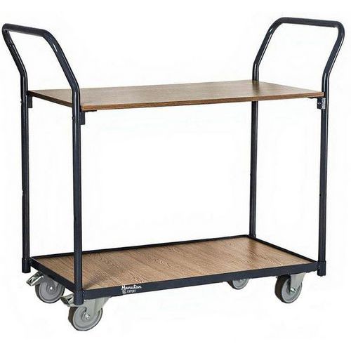 Carro com 2 pegas e plataformas em madeira – capacidade de 250 kg – Manutan Expert