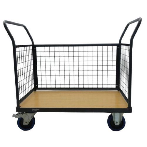 Carro com 3 espaldares gradeados – capacidade de 400 a 500 kg – Manutan Expert