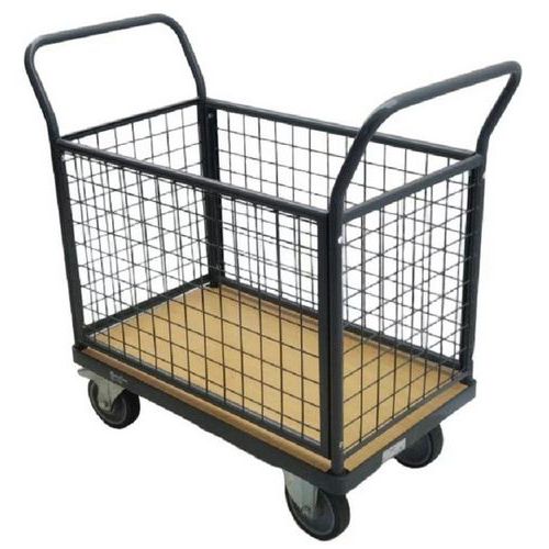 Carro com 4 espaldares gradeados – capacidade de 400 a 500 kg – Manutan Expert