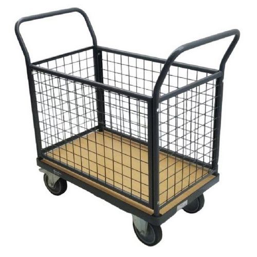 Carro com 4 espaldares gradeados – capacidade de 400 a 500 kg – Manutan Expert