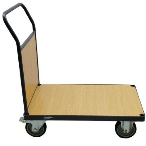 Carro com espaldar fixo em madeira – capacidade de 400 a 500 kg – Manutan Expert