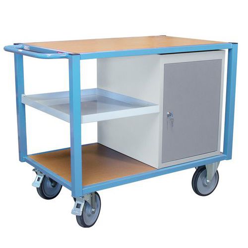 Carro com 3 plataformas e 1 bloco-cofre – capacidade de 500 kg – FIMM