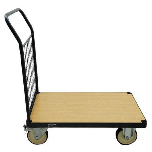 Carro com espaldar fixo gradeado – capacidade de 400 a 500 kg – Manutan Expert