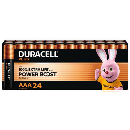 Pilha alcalina AAA Plus Powerboost – 24 unidades – Duracell