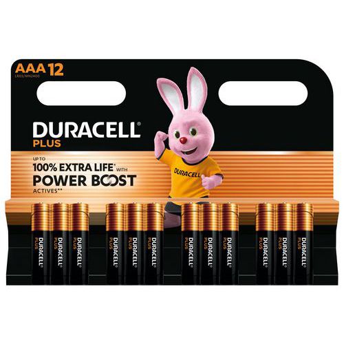 Pilha alcalina AAA Plus Powerboost – 12 unidades – Duracell