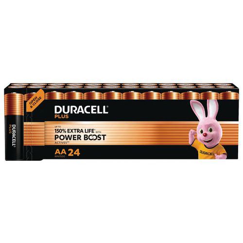 Pilha alcalina AA Plus Powerboost – 24 unidades – Duracell