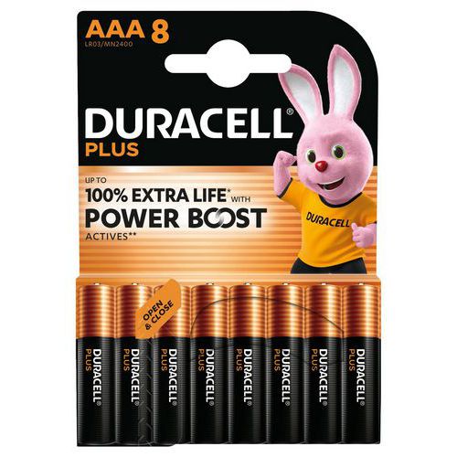 Pilha alcalina AAA Plus Powerboost – 8 unidades – Duracell