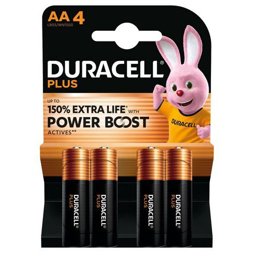 Pilha alcalina AA Plus Powerboost – 4 unidades – Duracell