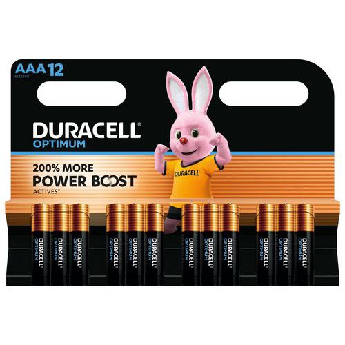 Pilha alcalina Optimum AAA – 12 unidades – Duracell