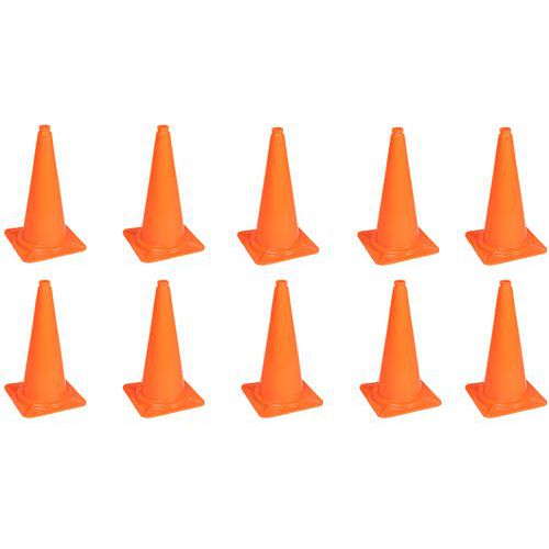 Cone sem faixa refletora de 50 cm – conjunto de 10 – Manutan Expert