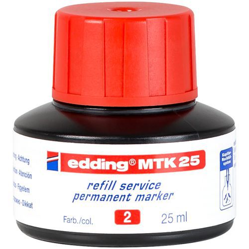Recarga de tinta marcador permanente Edding MTK 25