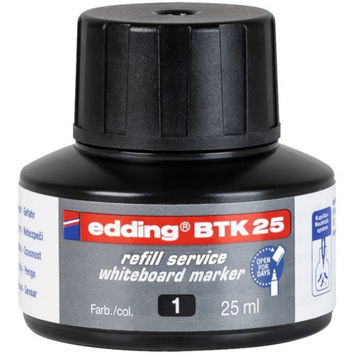 Recarga de tinta para marcador para quadros brancos – Preto – BTK25 – Edding