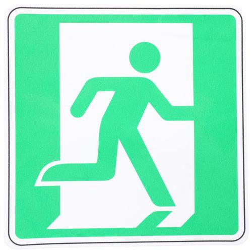 Painel – saída de emergência à direita – adesivo – Manutan Expert