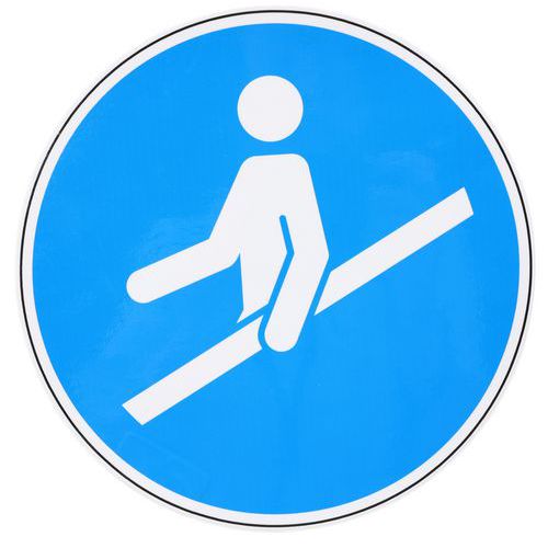 Painel de obrigação – utilizar o corrimão – Manutan Expert