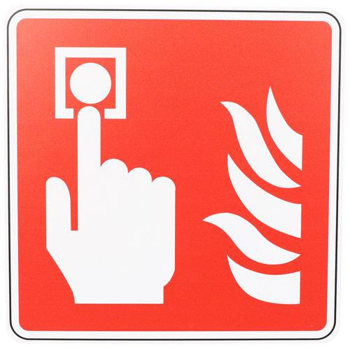 Painel de incêndio – Ponto de alarme de incêndio – PVC – Manutan Expert