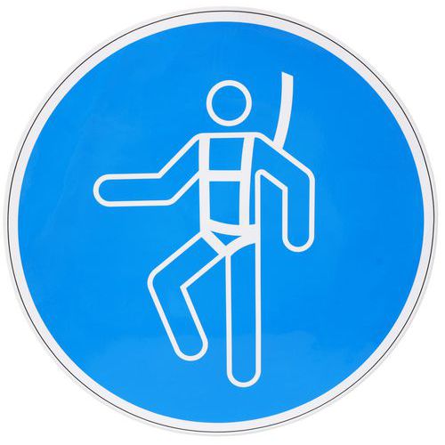 Painel de obrigação – Arnês de segurança obrigatório – adesivo