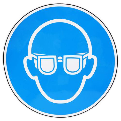 Painel de obrigação – Óculos de proteção obrigatórios – adesivo