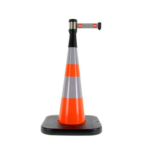 Cone de sinalização com base para colocação de lastro azul – 2 mx5 cm – Viso