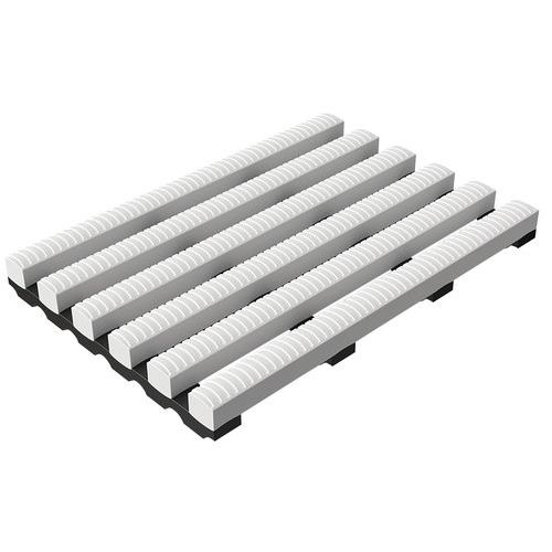 Plataforma gradeada antiderrapante para espaços coletivos Heronrib – por metro linear – Plastex