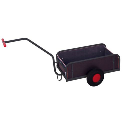 Reboque c/ braços e paredes em madeira – Capacidades de 200 e 400 kg