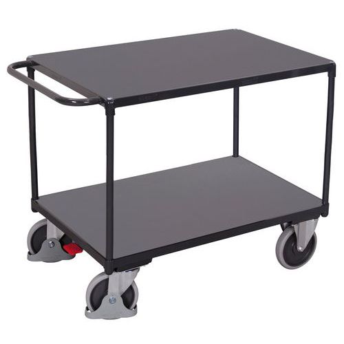 Carro com 2 plataformas em madeira – Capacidade de carga de 500 kg