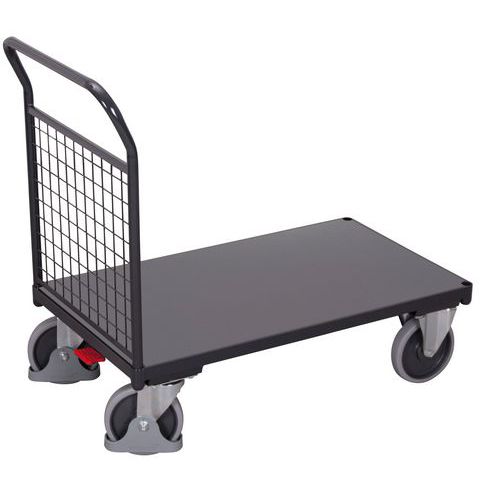 Carro ergonómico com painéis gradeados – 1 espaldar – Capacidade: 400 e 500 kg