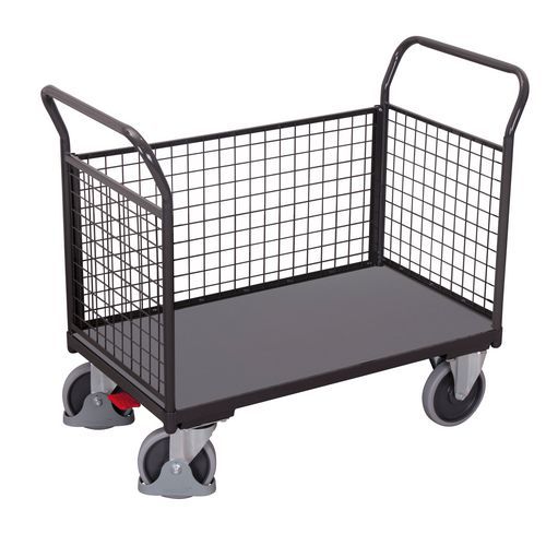 Carro ergonómico com painéis gradeados – 400 e 500 kg – 2 espaldares + 1 taipal