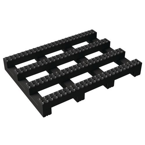 Plataforma gradeada antiderrapante de gradeado amplo em PVC reciclado – Plastex Plataforma gradeada antiderrapante de gradeado amplo em PVC reciclado – Plastex