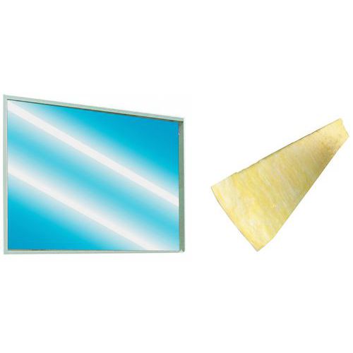 Vidro duplo + isolamento teto para cabinas de parede dupla em chapa de aço ou chapa de aço melaminado para mon