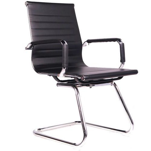 Cadeira para visitas Favora – preto – PU - Manutan Expert