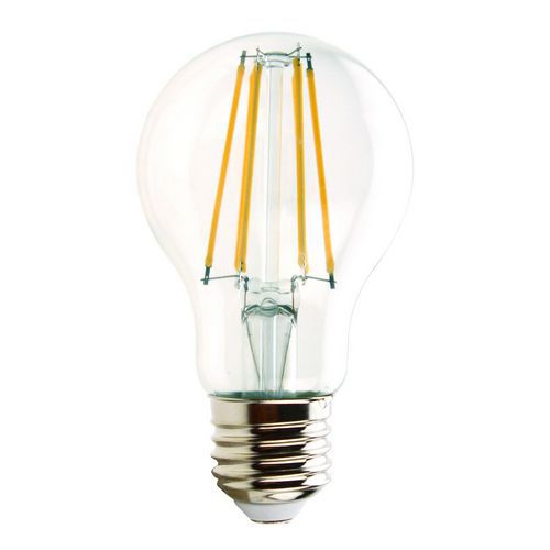 Lâmpada com filamentos LED padrão A60 8 W com casquilho E27 – VELAMP