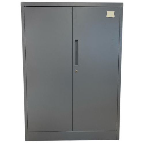 Armário de altura intermédia – com portas rebatíveis – cinzento antracite