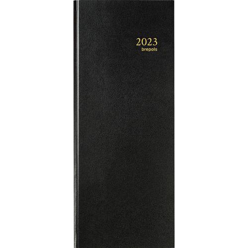 Agenda bancária preta – ano 2023 – 2 volumes 15 x 33 cm
