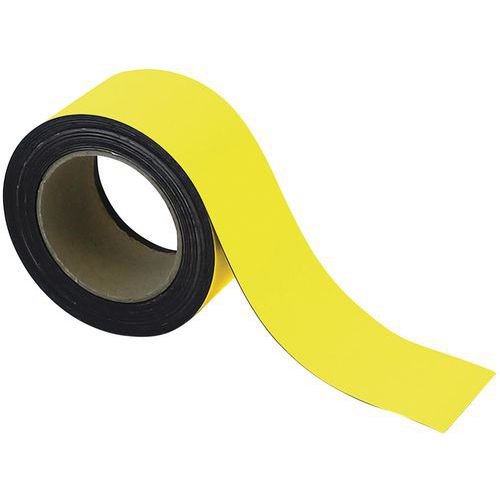 Fita magnética apagável para marcação – 10 m – amarelo - Manutan Expert