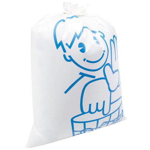 Saco de lixo branco Otje – Espesso e reutilizável – Resíduos pesados – 110 e 168 L