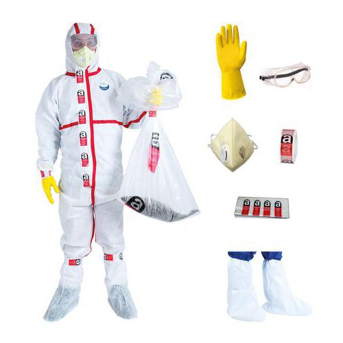 Kit completo de proteções descartáveis contra amianto – Wee Safe